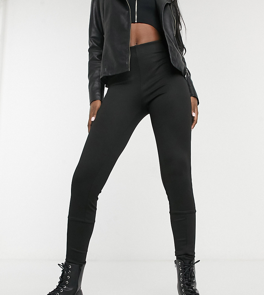 Only Tall leggings with ankle zips in black