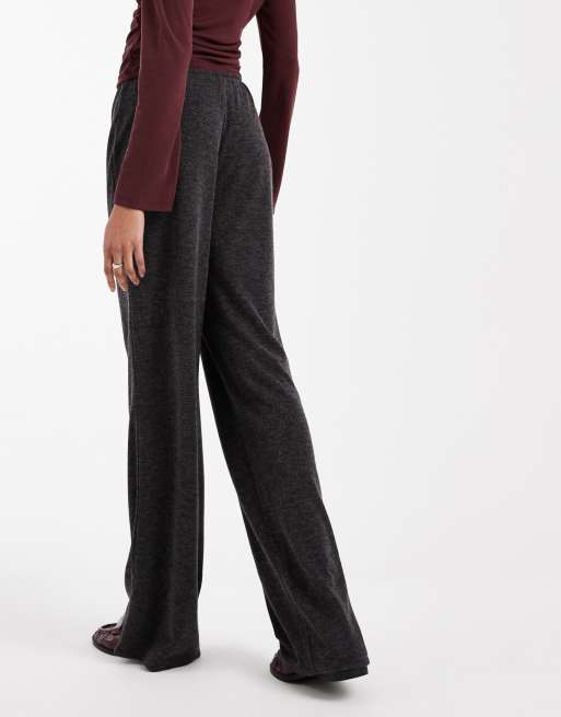 ONLY Tall - Lichtgewicht gebreide broek in donkergrijs, 3 van 5