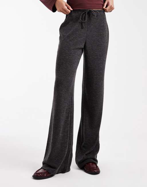 ONLY Tall - Lichtgewicht gebreide broek in donkergrijs, 5 van 5