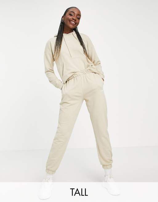 Only Tall hoodie and sweatpants set in beige ASOS