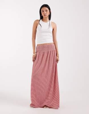 ONLY Tall - Maxi rok met gingham ruit in rood | ASOS