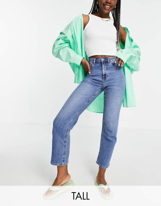 Tall Straight Leg Flare High Rise Jeans