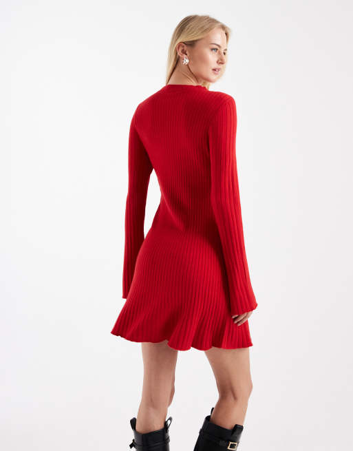 strapless open back dress A-Line/Princess V-Neck Long Christmas Dresses with Belt  Lavetir UK