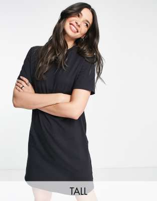 Only Tall mini T-shirt dress in black