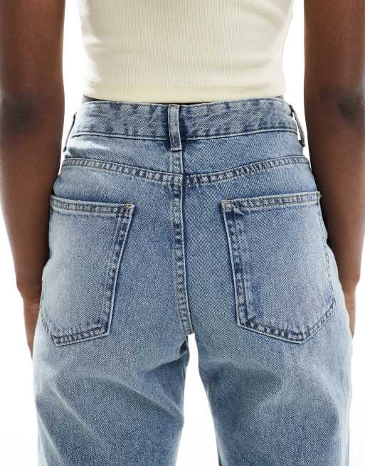 ONLY Tall – Niebieskie jeansy o prostym kroju ze średnim stanem, 5 z 5