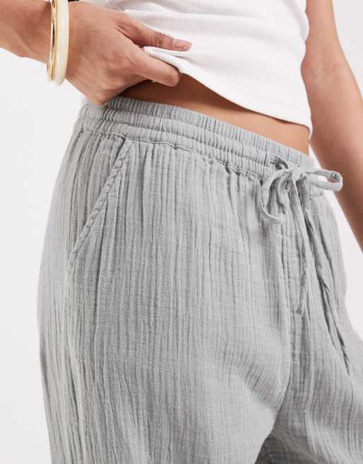 ONLY Tall - Pantalon ample en gaze - Sauge clair, 2 de 5