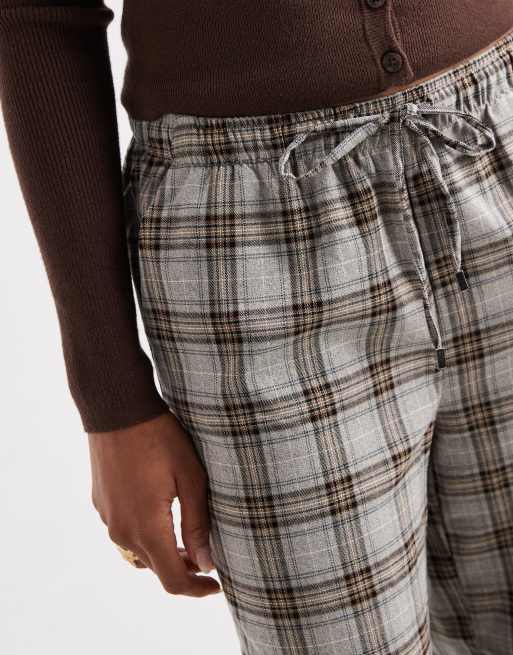 ONLY Tall - Pantaloni ampi grigi a quadri, 5 di 5