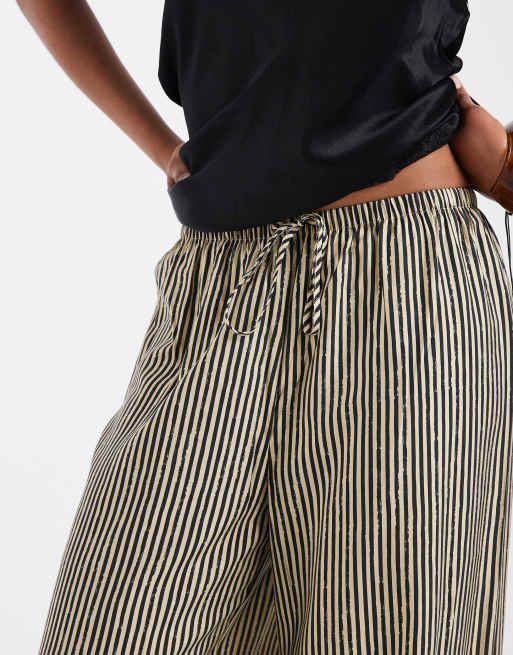 ONLY Tall - Pantaloni neri a righe, 5 di 5
