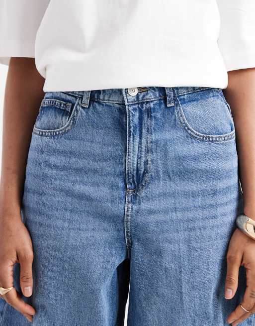 ONLY Tall Paulina high waist baggy jeans in light blue denim