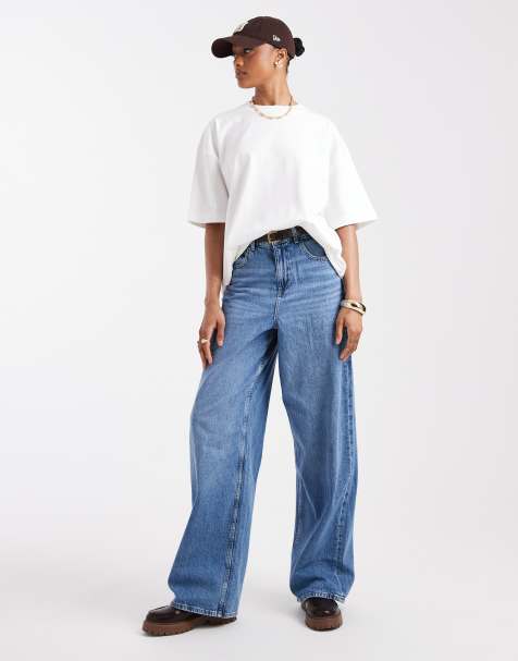 ONLY Tall - Paulina - Lyseblå og højtaljede samt baggy jeans i denim - view 1
