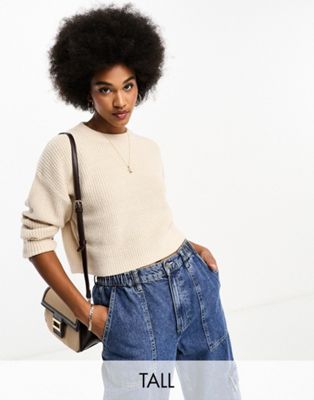 Only Tall cropped jumper in cream - ASOS Price Checker