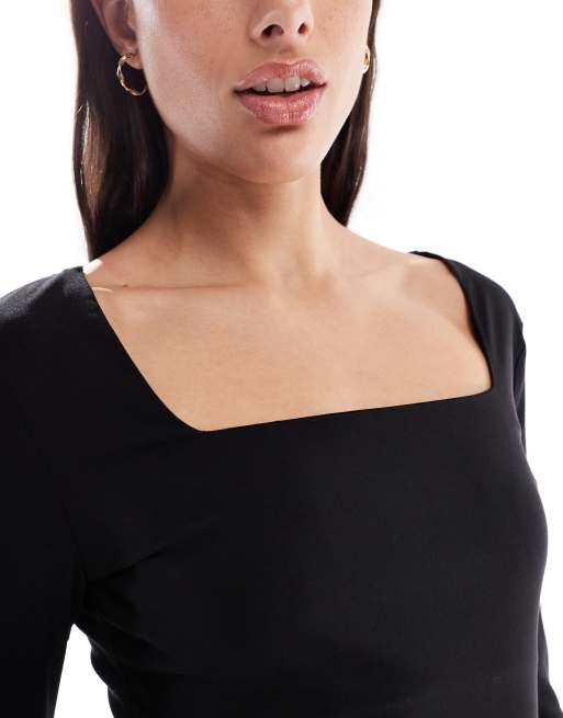 ONLY Tall - Robe corset courte à manches longues - Noir, 3 de 4