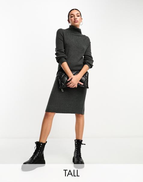 Page 2 Sweater Dresses Black Knitted Midi Sweater Dresses