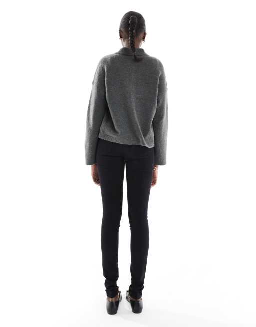 Only Tall Royal high waisted skinny jeans in black