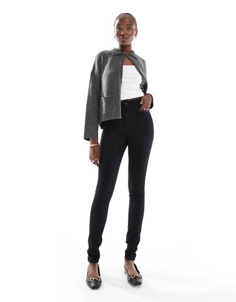 Only Tall - Royal - Skinny jeans met hoge taille in zwart - view 1