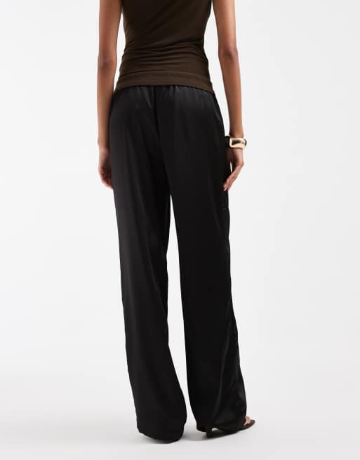 ONLY Tall satin pull on trousers in black, 5 of 5