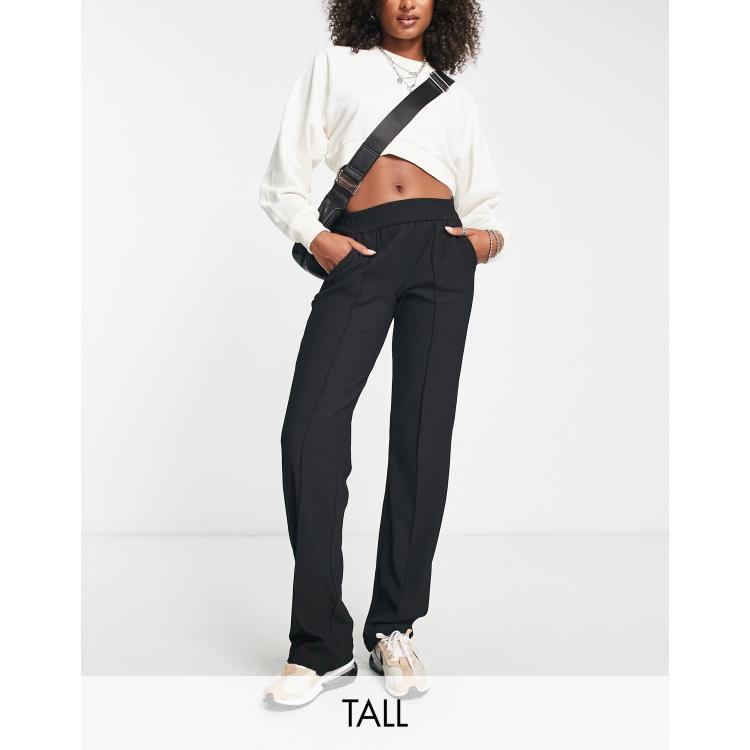 Straight fit trousers with stretch waist