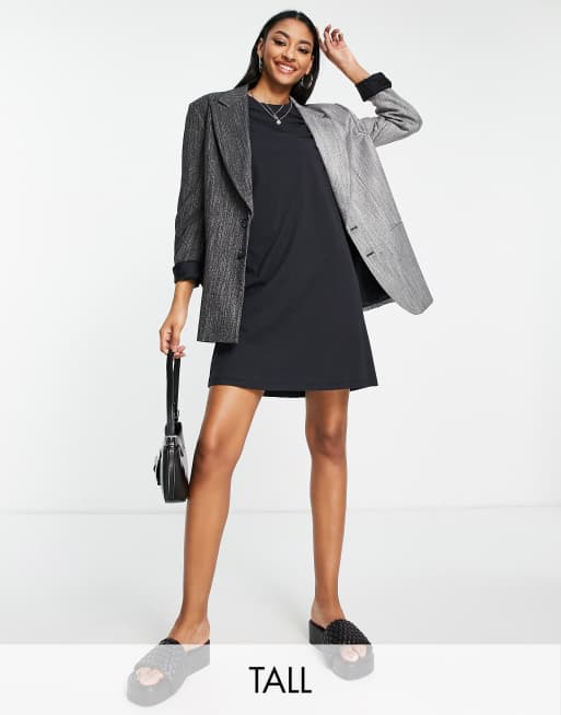 Only Tall T-shirt dress in black 