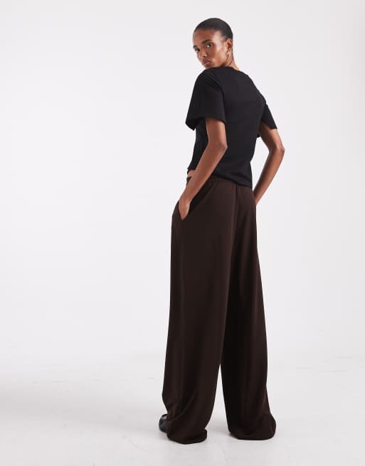 ONLY Tall tailored trousers in chocolate brown, 4 of 5