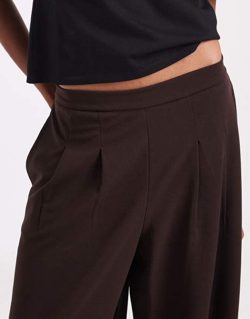 ONLY Tall tailored trousers in chocolate brown, 5 of 5