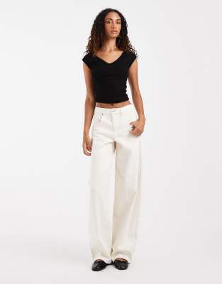 Only Tall Tamy Barrel Jeans In Neutral