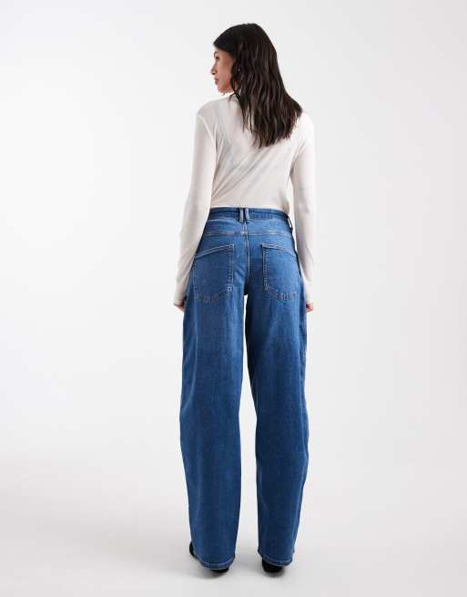 ONLY Tall Tamy barrel jeans in mid blue denim, 2 of 5