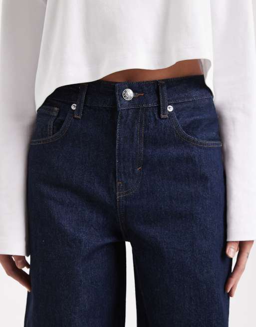 ONLY Tall - Taylor - Mørkeblå højtaljede jeans med tøndeformede ben, 5 af 5