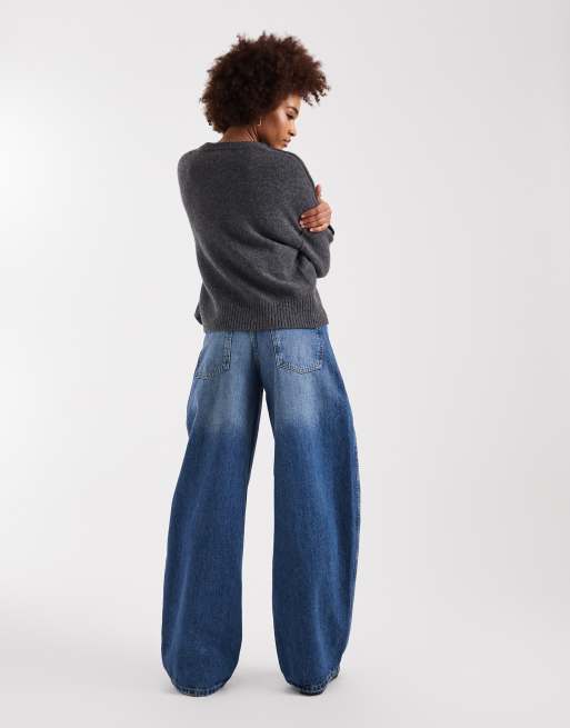 ONLY Tall – Taylor – Niebieskie jeansy barrel z podwyższonym stanem, 3 z 5
