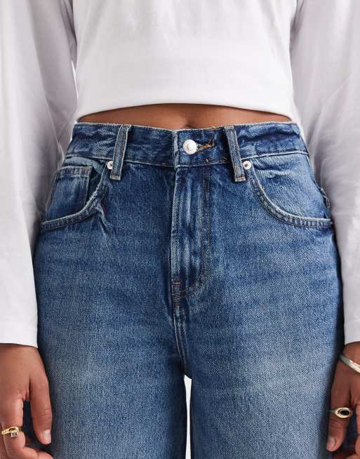 ONLY Tall – Taylor – Niebieskie jeansy barrel z podwyższonym stanem, 4 z 5