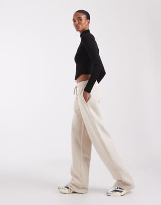 Only Tall Wide Leg Joggers In Neutral