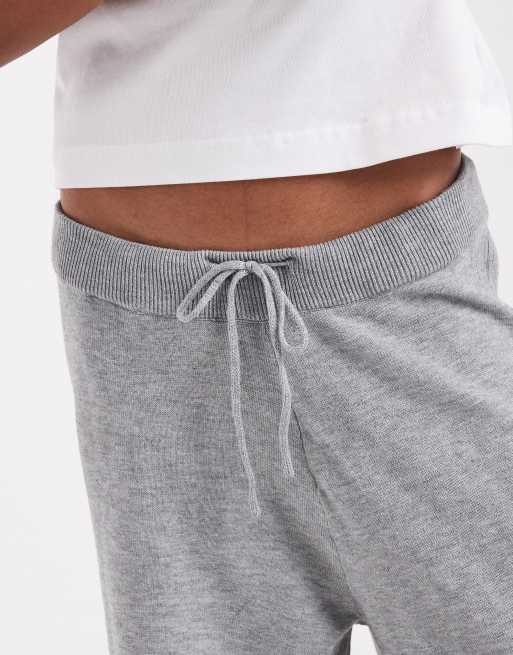 ONLY Tall wide leg knitted trousers in mid grey, 4 of 5