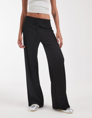 Only Tall Wide Leg Pants In Black