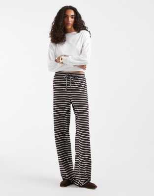 Only Tall Wide Leg Pants In Brown
