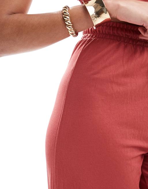 ONLY Tall wide leg pants in rust - part of a set  , 2 of 5
