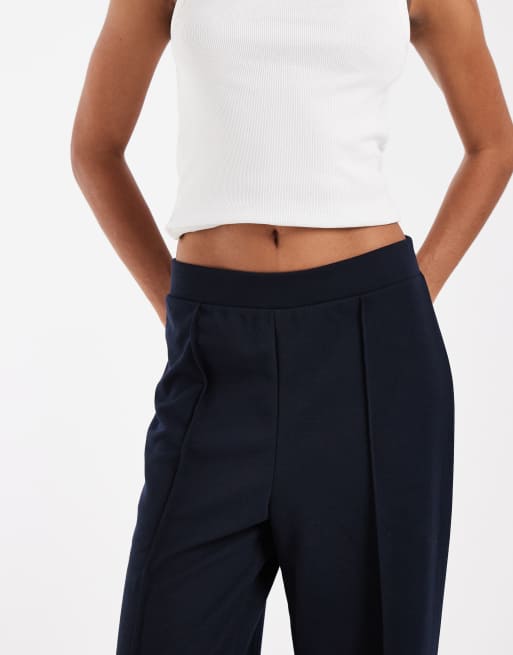 ONLY Tall wide leg tailored pants in navy, 3 of 5