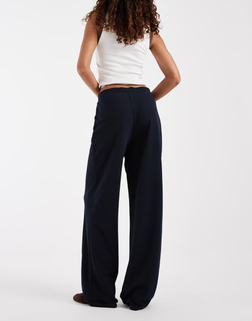 ONLY Tall wide leg tailored pants in navy, 5 of 5