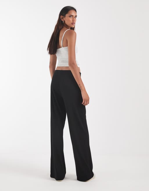 ONLY Tall wide leg trousers in black, 5 of 5