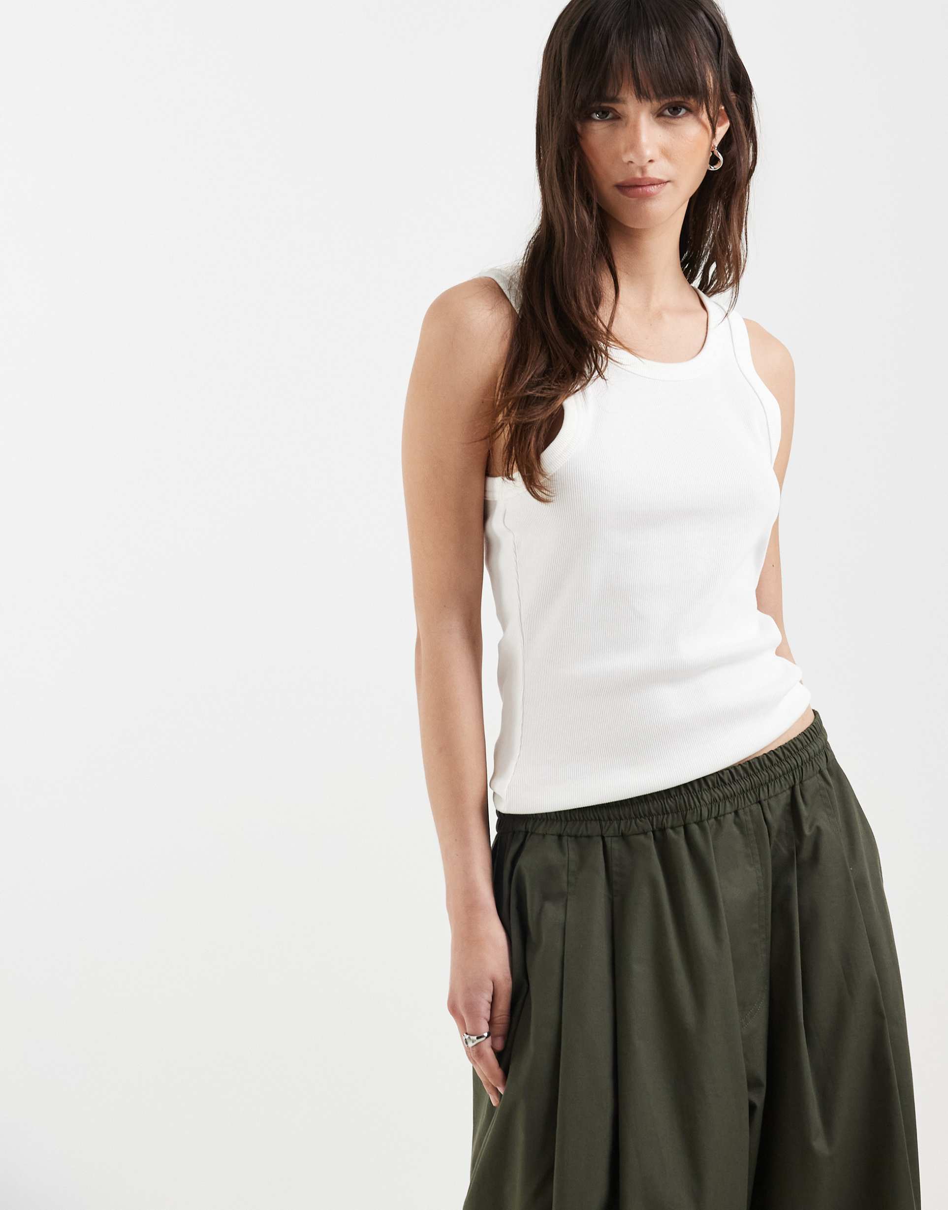 only tank top in white
