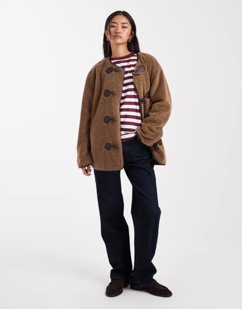 ONLY teddy duffle coat in light brown - view 1