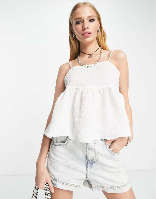 White Lace Crochet Camisole Cami Women Summer Backless Bow Tie Up