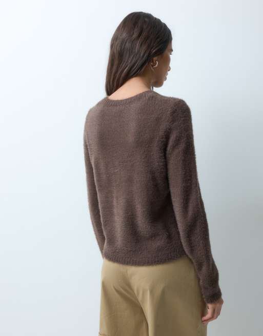 ONLY textured jumper in brown , 2 of 4