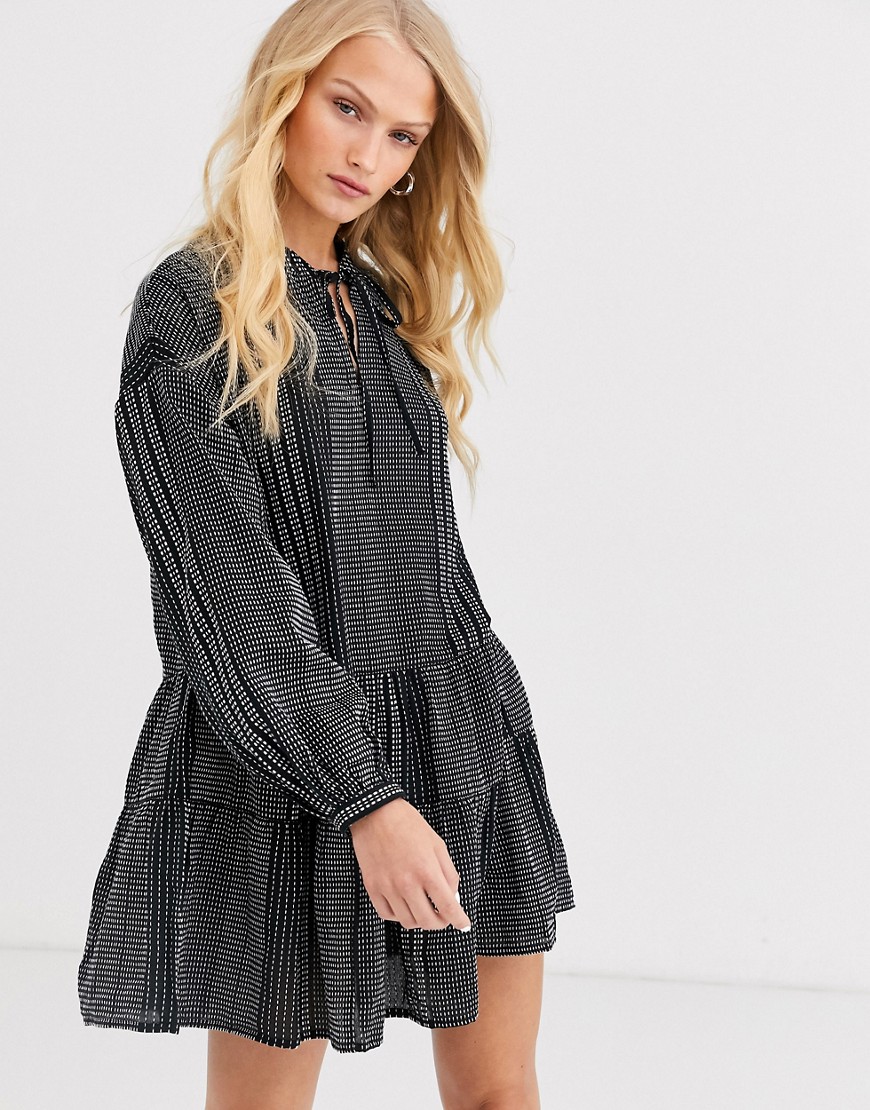 Only textured smock dress-Multi