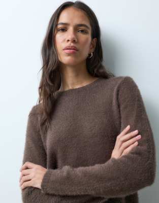 Only Textured Sweater In Brown