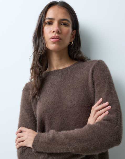 ONLY textured sweater in brown - view 1