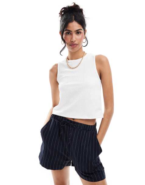 ONLY textured tank top in white - view 1