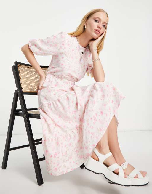 Pink midi 2024 summer dress