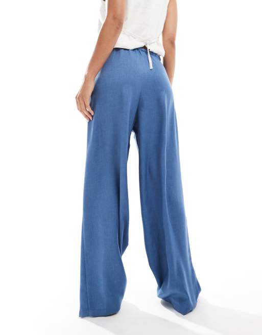 ONLY tie detail pull on pants in blue, 5 of 5