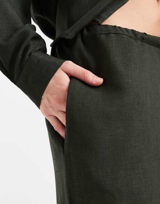 ONLY tie detail pull on pants in khaki (part of a set), 5 of 5
