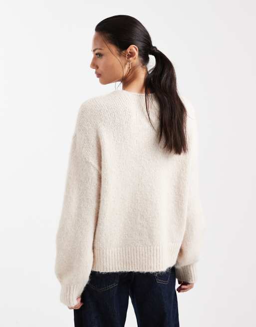 ONLY tie front cardigan in beige, 4 of 4
