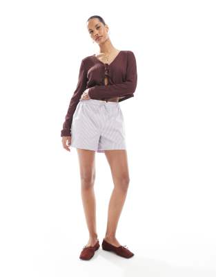 Only Tie Front Textured Top